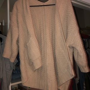light pink cardigan
